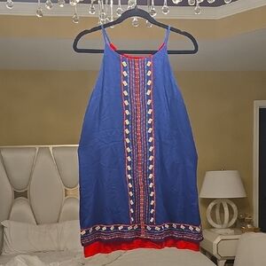 THML Blue and Red Mini Dress